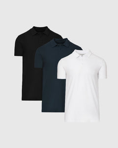 True ClassicStandard Tall Short Sleeve Polo 3-Pack