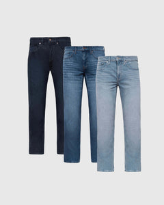 True ClassicStaple Straight Authentic Denim Jeans 3-Pack