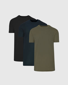 True ClassicColor Tall Straight Hem Crew Neck T-Shirt 3-Pack