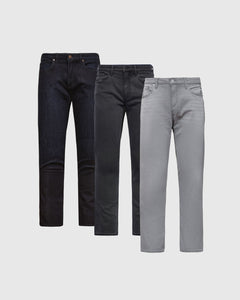 True ClassicStraight Fit Comfort Jeans 3-Pack