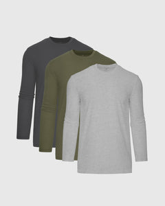 True ClassicNeutral Tall Long Sleeve T-Shirt 3-Pack