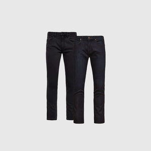 True ClassicSlim Indigo and Black Comfort Stretch Jeans 2-Pack