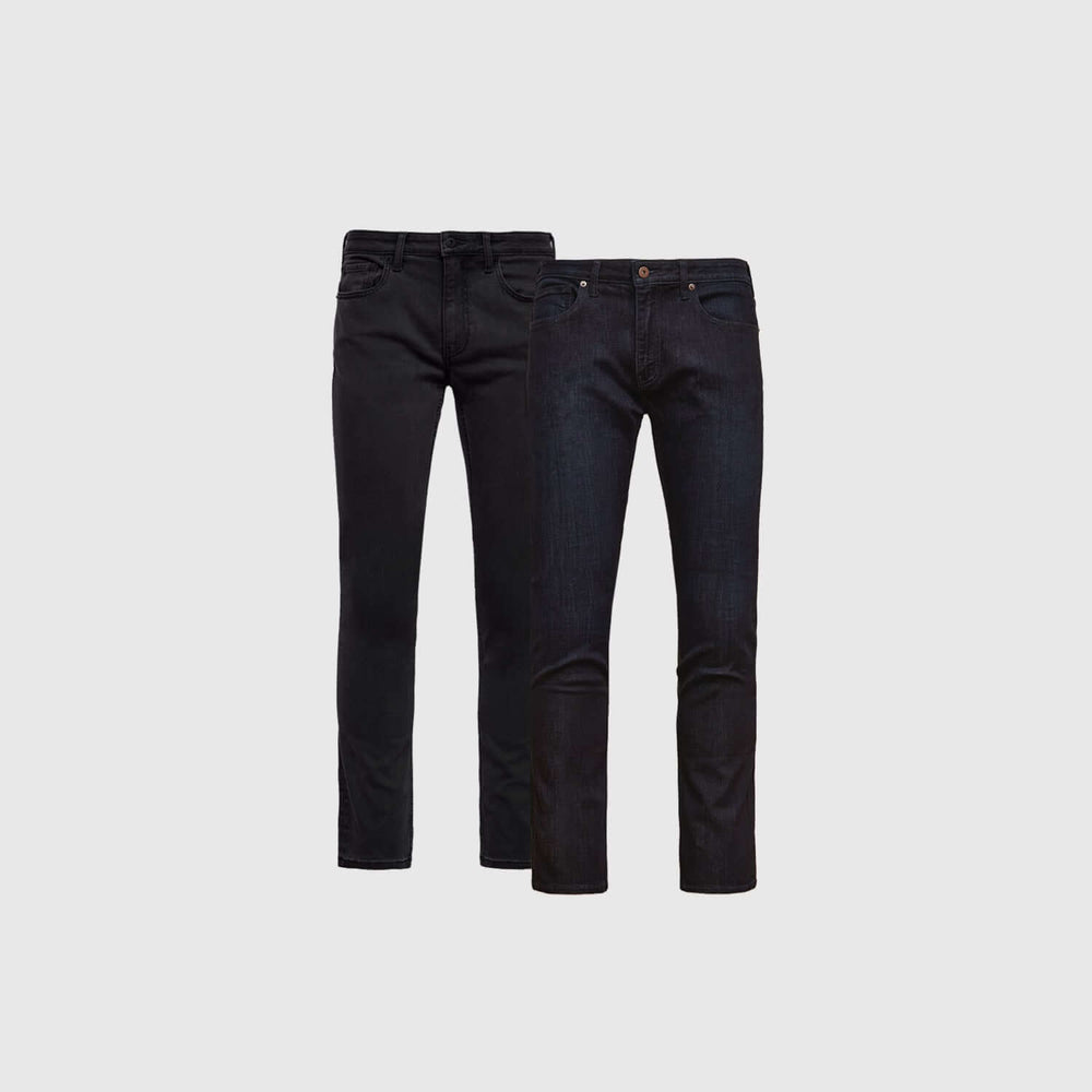 Slim Indigo and Black Comfort Stretch Jeans 2-Pack