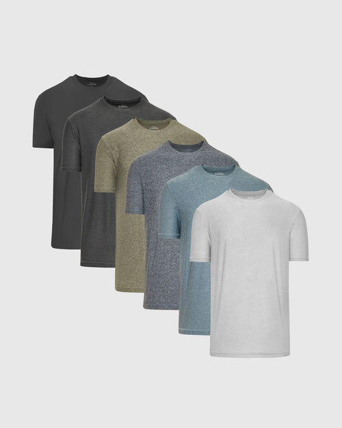 Heather Staple Active Crew Neck 6-Pack