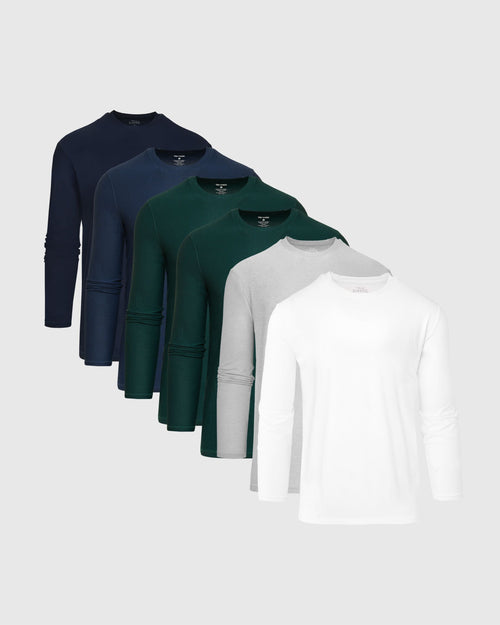 Variety Active Long Sleeve Crew T-Shirt 6-Pack