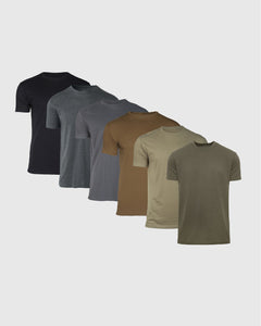 True ClassicWoodland Shades Crew Neck 6-Pack