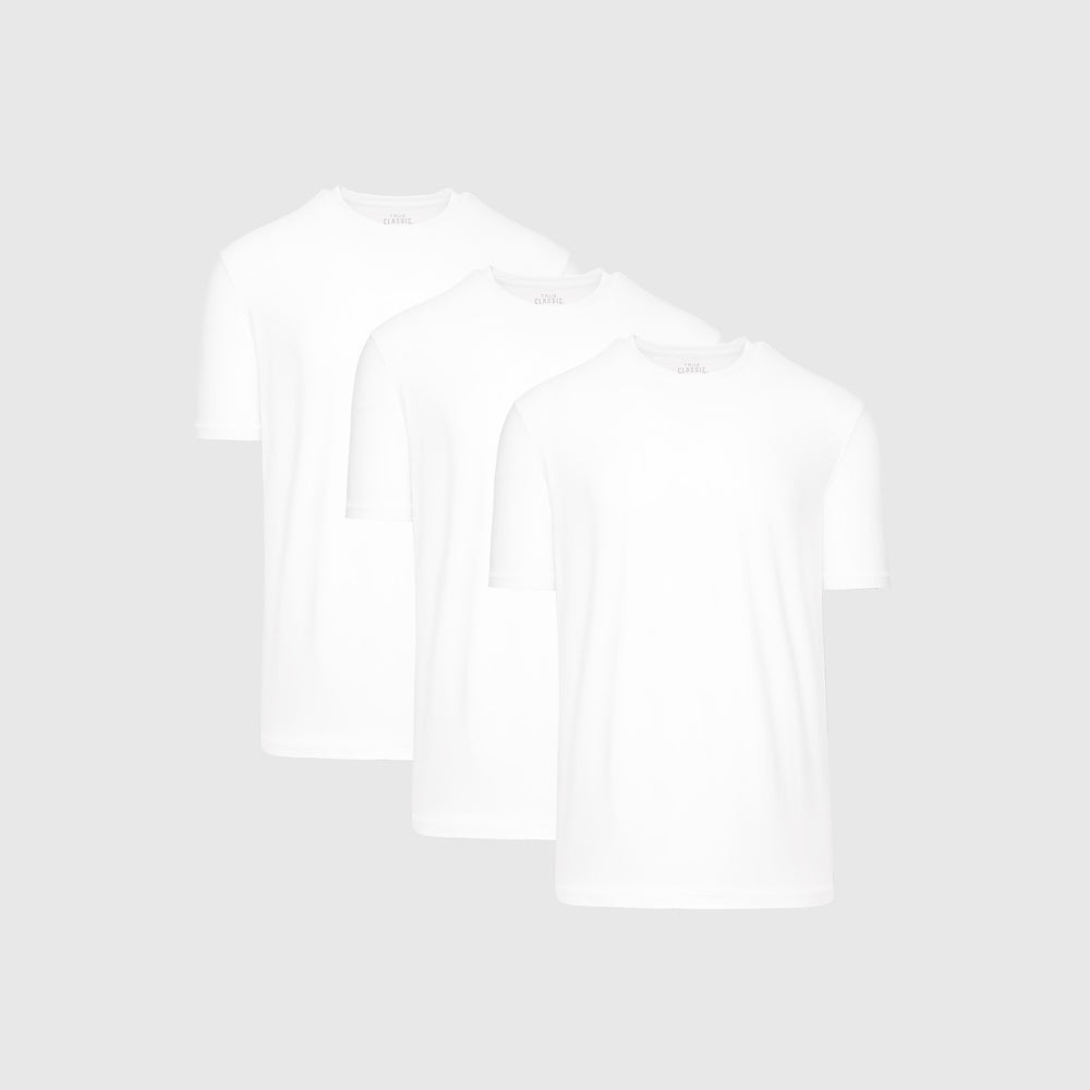 All White Active Crew Neck 3-Pack