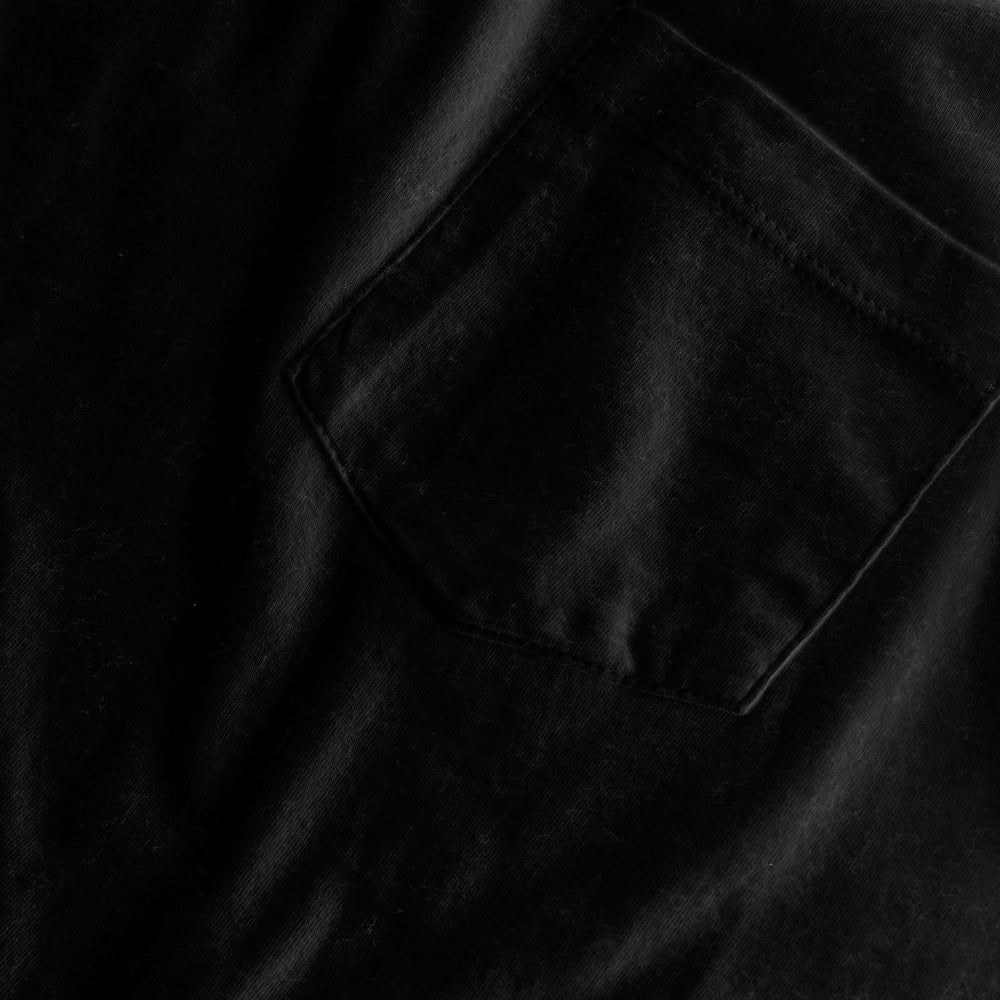 Black Pocket Crew Tee