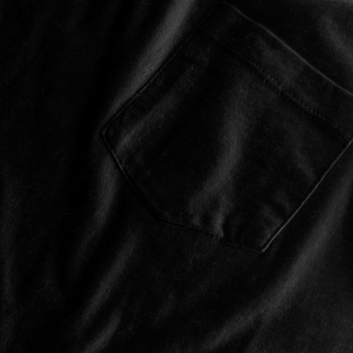 Black Pocket Crew Tee