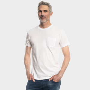 True ClassicWhite Pocket Crew Tee