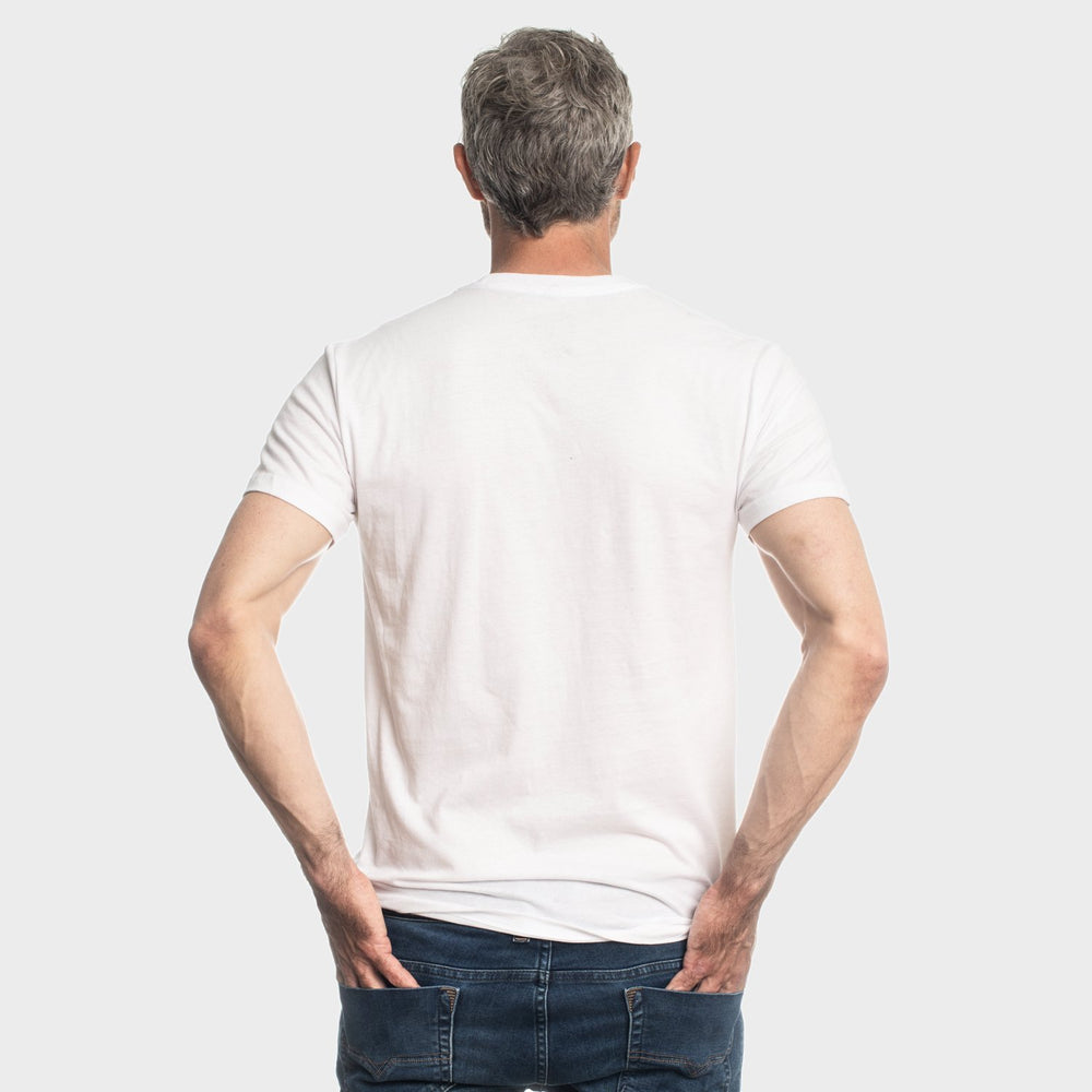 White Pocket Crew Tee