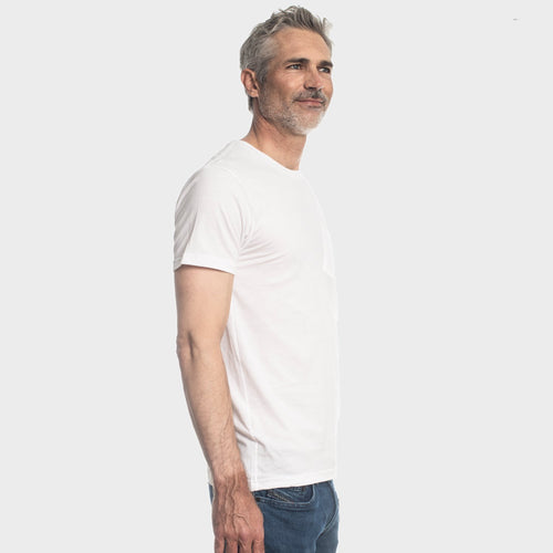 White Pocket Crew Tee