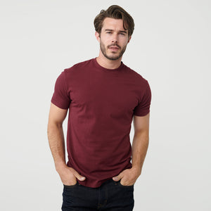 True ClassicBurgundy Short Sleeve Crew Neck Tee