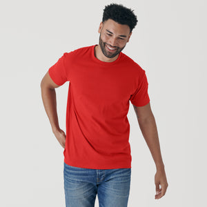 True ClassicTrue Red Short Sleeve Crew Neck Tee