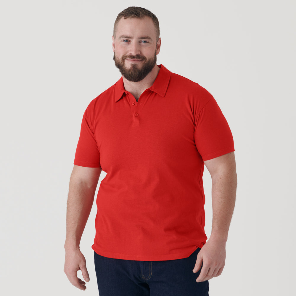 True Red Short Sleeve Polo