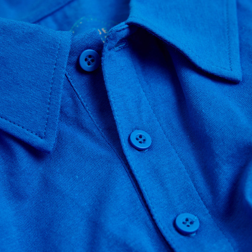 Electric Blue Short Sleeve Polo