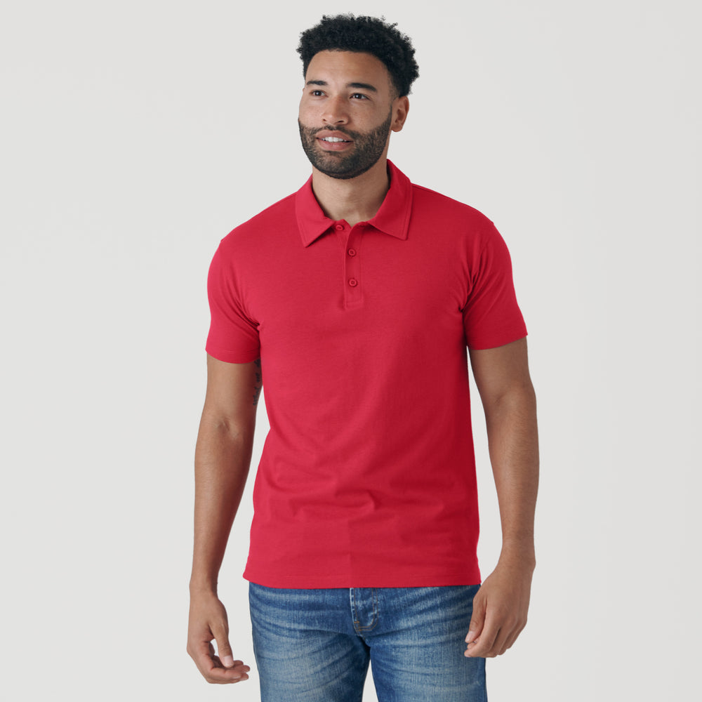 Raspberry Short Sleeve Polo