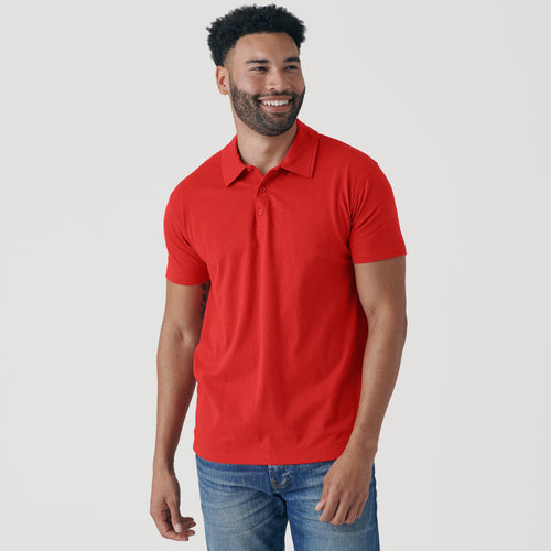 True Red Short Sleeve Polo