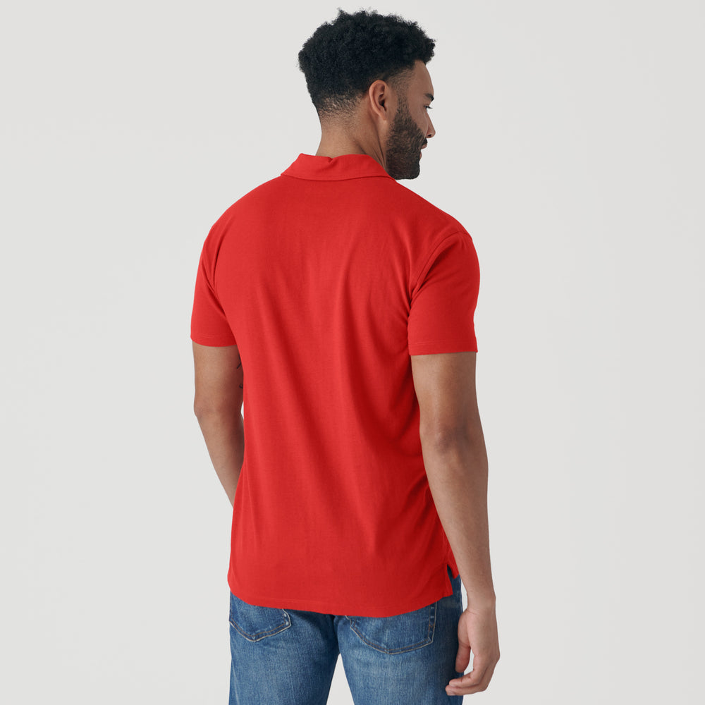 True Red Short Sleeve Polo