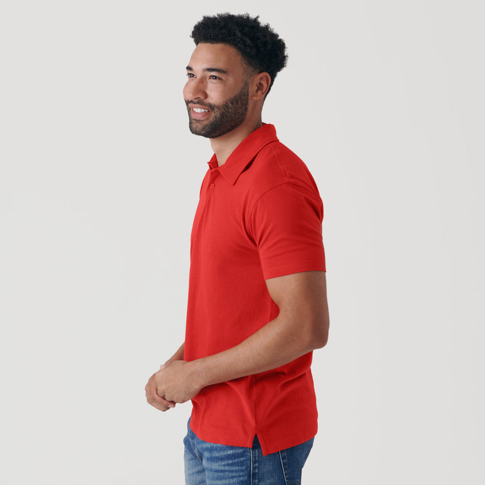 True Red Short Sleeve Polo