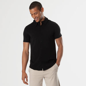 True ClassicBlack Short Sleeve Knit Shirt