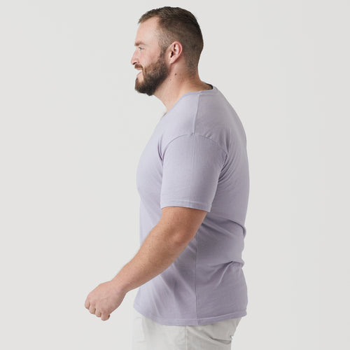 Lilac Gray V-Neck Tee