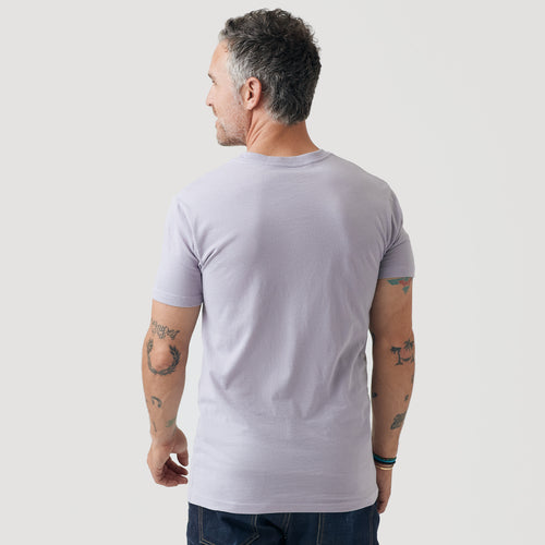 Lilac Gray V-Neck Tee