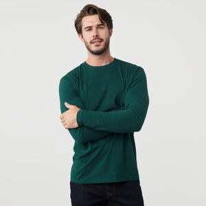 True ClassicEmerald Long Sleeve Crew Neck Tee