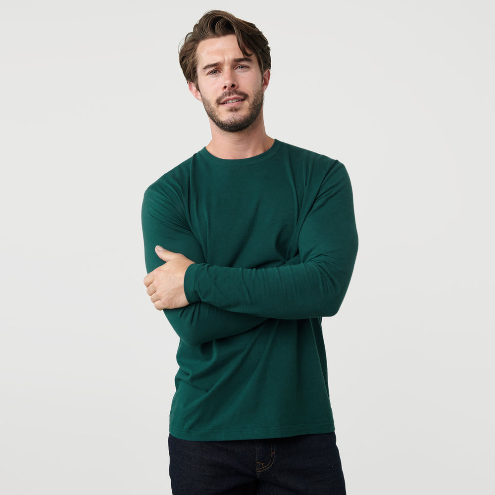 Emerald Long Sleeve Crew Neck Tee