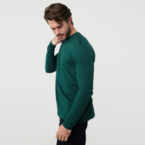 Emerald Long Sleeve Crew Neck Tee