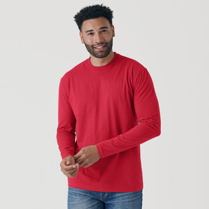 True ClassicRaspberry Long Sleeve Crew Neck Tee