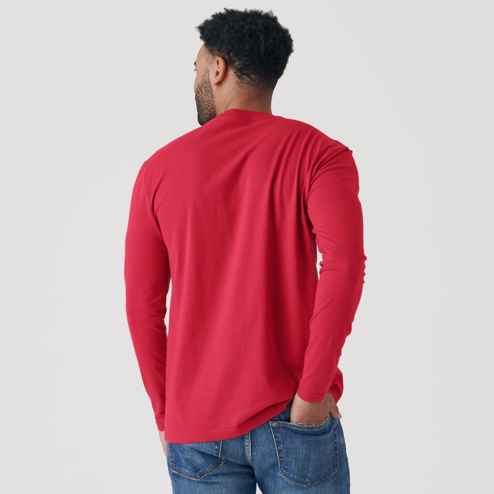 Raspberry Long Sleeve Crew Neck Tee