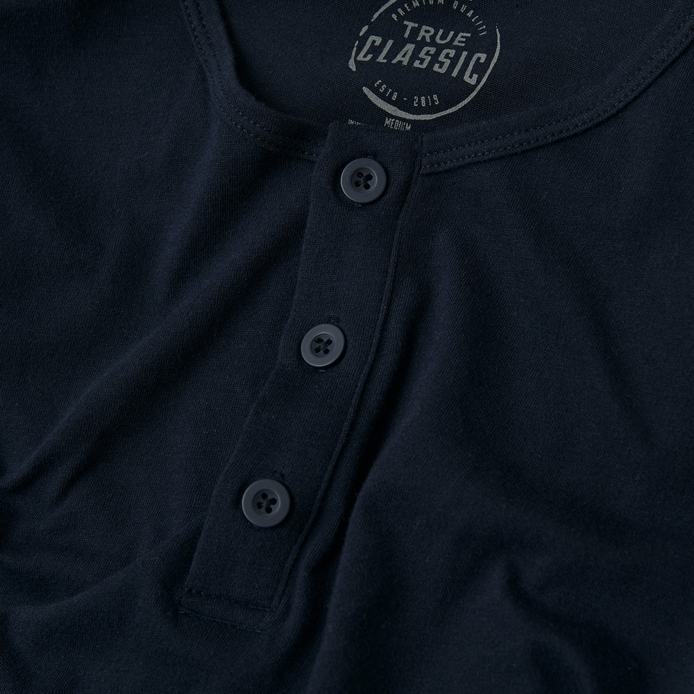 Navy Long Sleeve Henley