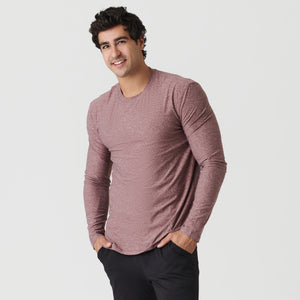 True ClassicHeather Burgundy Active Long Sleeve Crew T-Shirt