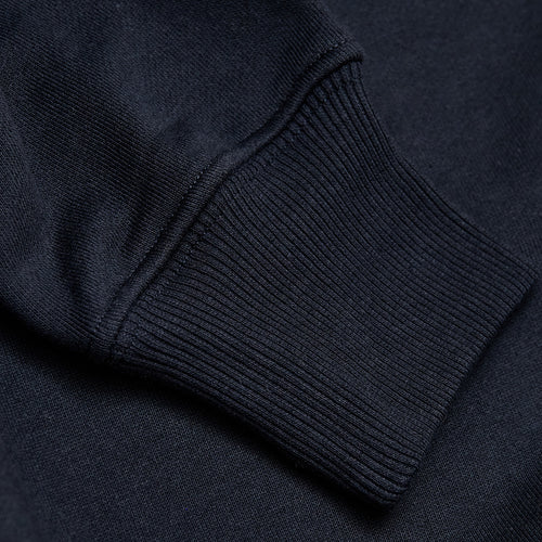 Navy Fleece French Terry Pullover Crew Neck