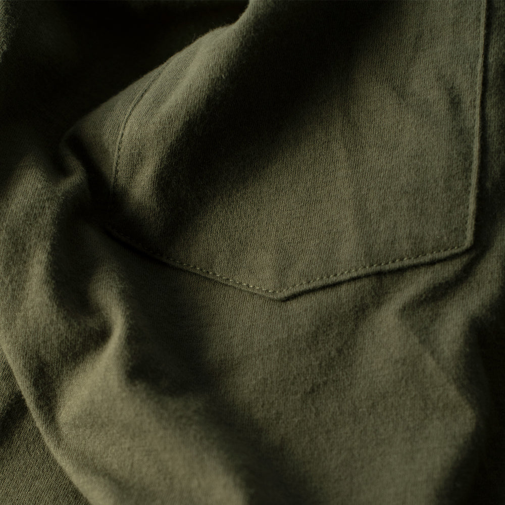 Military Green Pocket Crew Tee