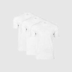 True ClassicAll White Short Sleeve Crew Neck 3-Pack