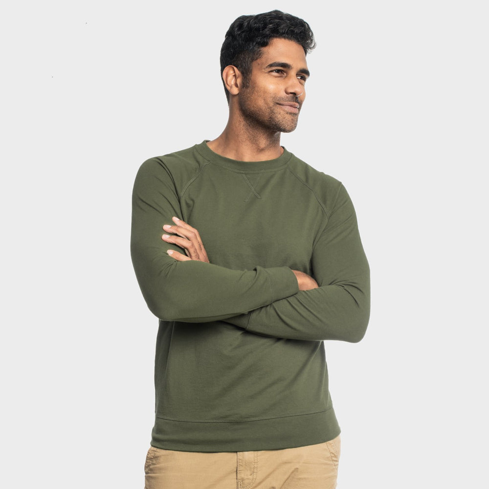 Military Green French Terry Sweatshirt