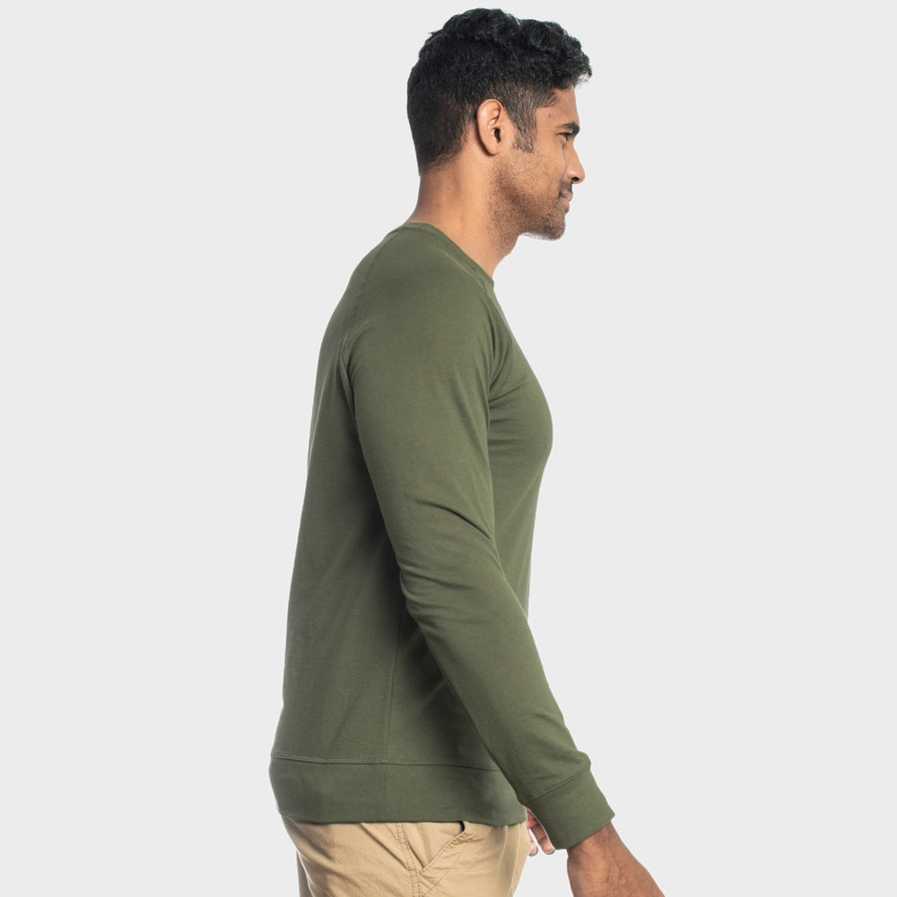 Military Green French Terry Sweatshirt