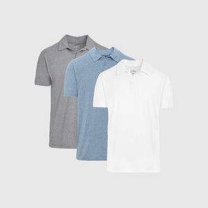 True ClassicThe Light Indigo Short Sleeve Polo 3-Pack