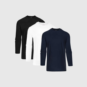 True ClassicStandard Active Long Sleeve Crew T-Shirt 3-Pack